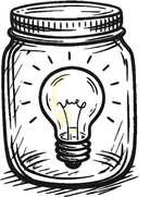 The Idea Jar jar mark, the same icon Bulby uses in the chat launcher