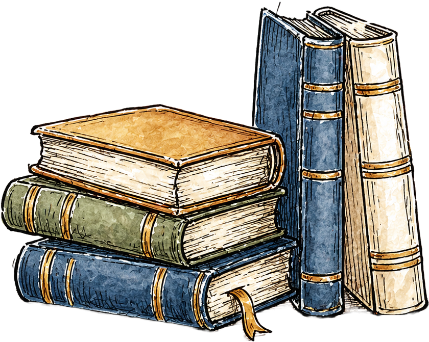 A small stack of books — the Idea Jar library of helpful guides