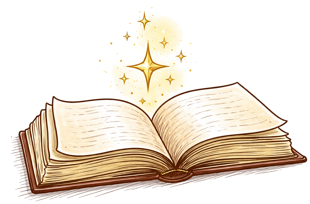 Open book illustration