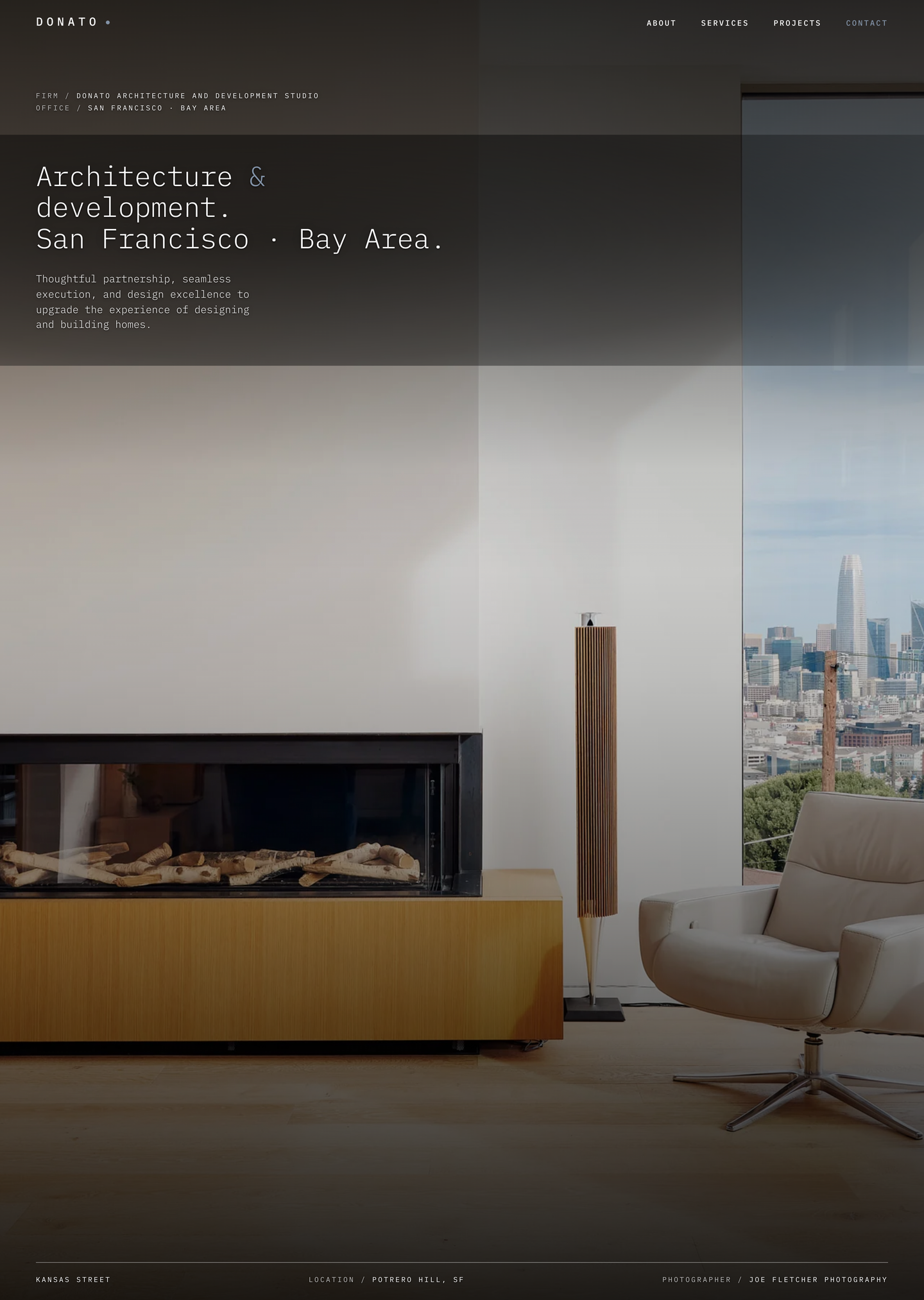Donato Architecture and Development Studio desktop site preview